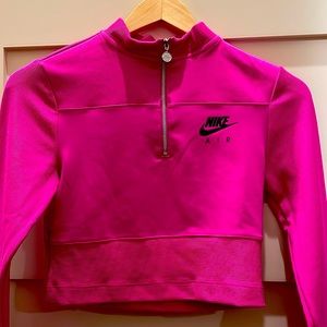 Nike cropped mock neck, with zipper. Great condition